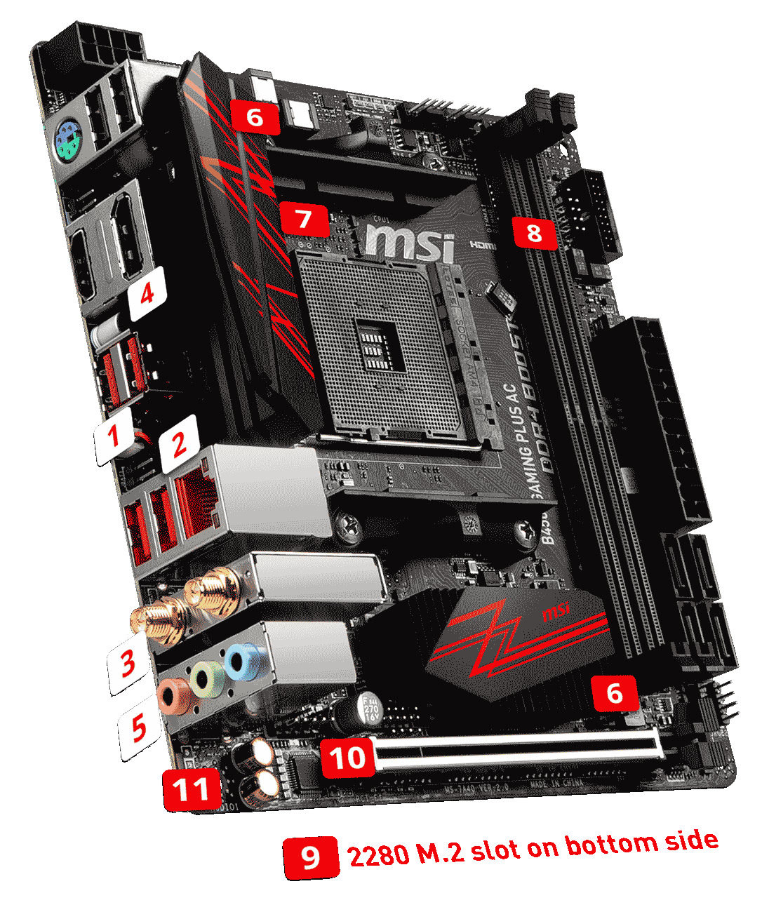 MSI B450i GAMING PLUS AC overview